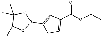 ethyl 5-(tetraMethyl-1,3,2-dioxaborolan-2-yl)thiophene-3-carboxylate 化学構造式