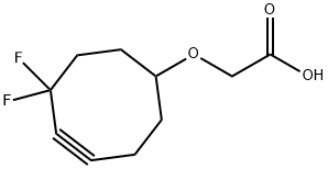 2-((6,6-difluorocyclooct-4-yn-1-yl)oxy)acetic acid Struktur