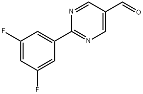 2-(3,5-Difluorophenyl)pyrimidine-5-carbaldehyde 化学構造式