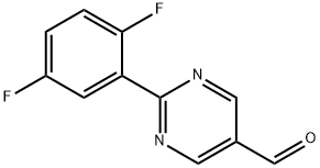 2-(2,5-Difluorophenyl)pyrimidine-5-carbaldehyde 化学構造式