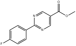 2-(4-Fluorophenyl)pyrimidine-5-carboxylic acid methyl ester 化学構造式