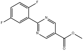 2-(2,5-Diluorophenyl)pyrimidine-5-carboxylic acid methyl ester,960198-53-2,结构式