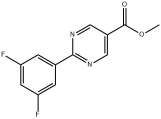 2-(3,5-Diluorophenyl)pyrimidine-5-carboxylic acid methyl ester,960198-54-3,结构式