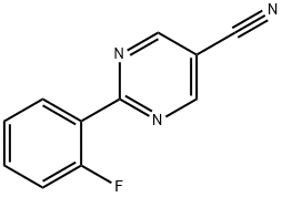 2-(2-Fluoro-phenyl)-pyrimidine-5-carbonitrile Struktur