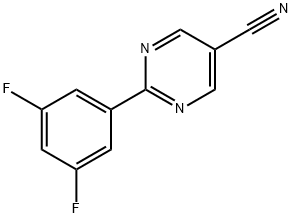 2-(3,5-Difluoro-phenyl)-pyrimidine-5-carbonitrile 结构式