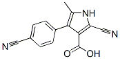 1H-Pyrrole-3-carboxylic  acid,  2-cyano-4-(4-cyanophenyl)-5-methyl-,960235-12-5,结构式