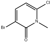 3-溴-6-氯-1-甲基-2(1H)-吡啶酮,960299-32-5,结构式
