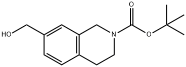 2-BOC-1,2,3,4-テトラヒドロ-イソキノリン-7-メタノール 化学構造式
