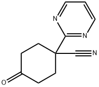4-OXO-1-(2-PYRIMIDINYL)-CYCLOHEXANECARBONITRILE 化学構造式
