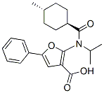 3-Furancarboxylic  acid,  2-[[(trans-4-methylcyclohexyl)carbonyl](1-methylethyl)amino]-5-phenyl- 结构式