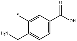 Benzoic acid, 4-(aminomethyl)-3-fluoro- 化学構造式