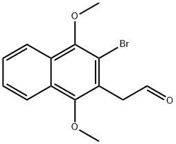 (3-BROMO-1,4-DIMETHOXY-NAPHTHALEN-2-YL)-ACETALDEHYDE 化学構造式