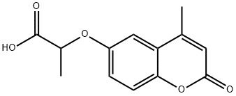 2-((4-甲基-2-氧代-2H-色烯-6-基)氧基)丙酸,96078-22-7,结构式