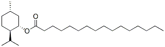 rel-ヘキサデカン酸(1S*)-5α*-メチル-2β*-(1-メチルエチル)シクロヘキサン-1α*-イル 化学構造式