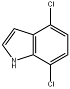 4,7-ジクロロ-1H-インドール 化学構造式
