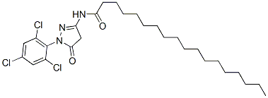 1-(2,4,6-Trichlorophenyl)-3-octadecanoylamino-2-pyrazolin-5-one,96177-29-6,结构式