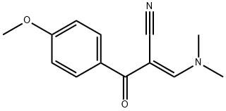 2-[(ジメチルアミノ)メチレン]-3-(4-メトキシフェニル)-3-オキソプロパンニトリル 化学構造式
