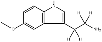 5‐メトキシトリプタミン‐Α,Α,Β,Β‐D4 化学構造式