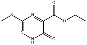 ETHYL 6-HYDROXY-3-(METHYLTHIO)-1,2,4-TRIAZINE-5-CARBOXYLATE Structure