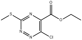 6-氯-3-(甲硫基)-1,2,4-三嗪-5-甲酸乙酯,96259-28-8,结构式