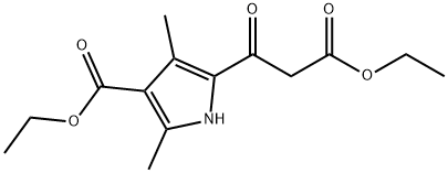 5-(2-ETHOXYCARBONYL-ACETYL)-2,4-DIMETHYL-1H-PYRROLE-3-CARBOXYLIC ACID ETHYL ESTER Structure