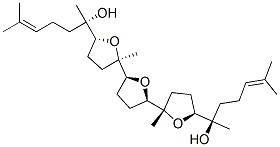 (2S,2'R,2''R,5S,5'S,5''R)-ドデカヒドロ-5-[(R)-1-ヒドロキシ-1,5-ジメチル-4-ヘキセニル]-5''-[(S)-1-ヒドロキシ-1,5-ジメチル-4-ヘキセニル]-2,2''-ジメチル[2,2':5',2''-テルフラン] 化学構造式