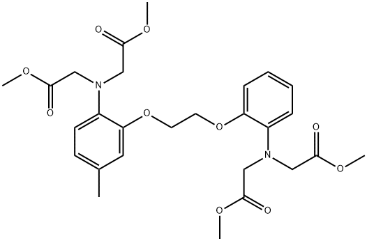 5-Methyl-bis-(2-aminophenoxymethylene)-N,N,NNtetraacetate Methyl Ester 化学構造式