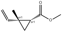 Cyclopropanecarboxylic acid, 2-ethenyl-2-methyl-, methyl ester, cis- (9CI) 结构式