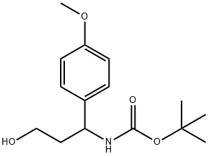 3-(BOC-氨基)-3-(4-甲氧基苯基)-1-丙醇 结构式