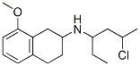 8-methoxy-2-(N-2'-chloropropyl-N-propyl)aminotetralin 化学構造式