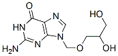 9-((2,3-dihydroxy-1-propoxy)methyl)guanine Struktur