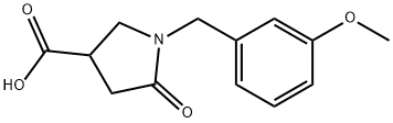 1-(3-甲氧基苄基)-5-氧代吡咯烷-3-羧酸, 96449-90-0, 结构式