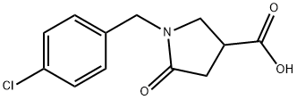 1-(4-クロロベンジル)-5-オキソピロリジン-3-カルボン酸 化学構造式