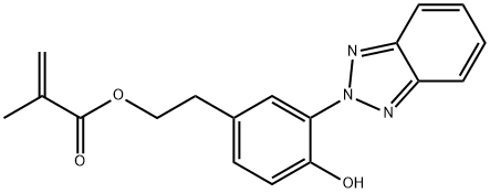 2-[3-(2H-苯并三唑-2-基)-4-羟基苯基]乙基 2-甲基丙烯酸酯,96478-09-0,结构式