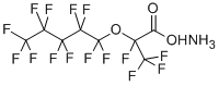 AMONIUM PERFLUORO(2-METHYL-3-OXAOCTADECANOATE) 化学構造式