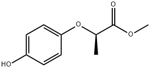 (R)-(+)-2-(4-ヒドロキシフェノキシ)プロピオン酸メチル 化学構造式