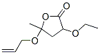 3-エトキシ-4,5-ジヒドロ-5-メチル-5-(2-プロペニルオキシ)フラン-2(3H)-オン 化学構造式