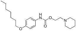 2-piperidinoethyl-4-heptyloxyphenylcarbamate 结构式
