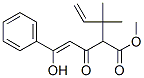 2-(1,1-Dimethyl-2-propenyl)-5-hydroxy-3-oxo-5-phenyl-4-pentenoic acid methyl ester Struktur