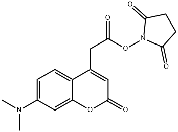 7-(二甲氨基)香豆素-4-乙酸 N-琥珀酰亚胺酯,96686-59-8,结构式