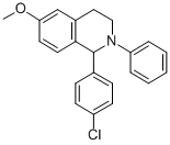 Isoquinoline, 1,2,3,4-tetrahydro-1-(4-chlorophenyl)-6-methoxy-2-phenyl - Structure