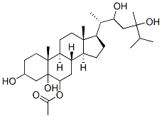 24-methylcholestane-3,5,6,22,24-pentol 6-acetate Struktur