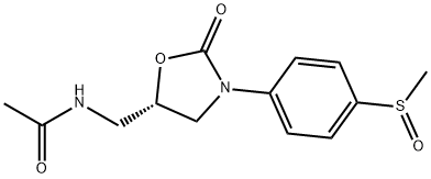 4-methylsulfinylphenyloxooxazolidinylmethylacetamide Structure