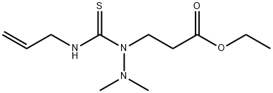 3-(2,2-Dimethyl-1-allylthiocarbamoylhydrazino)ethylpropionate 化学構造式