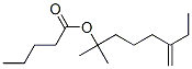 1,1-dimethyl-5-methyleneheptyl valerate Struktur