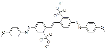 dipotassium 4,4'-bis[(4-methoxyphenyl)azo]stilbene-2,2'-disulphonate Struktur