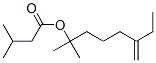 3-メチルブタン酸1,1-ジメチル-5-メチレンヘプチル 化学構造式