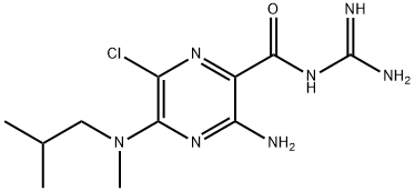 5-(N-メチル-N-イソブチル)アミロライド 化学構造式