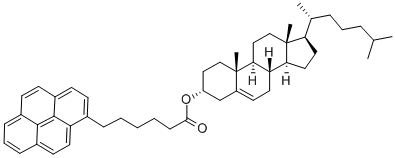 3BETA-HYDROXY-5-CHOLESTENE 3-[6-(1-PYRENE)HEXANOATE] 化学構造式