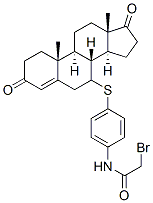 7-(4'-bromoacetamido)phenylthio-4-androstene-3,17-dione Structure
